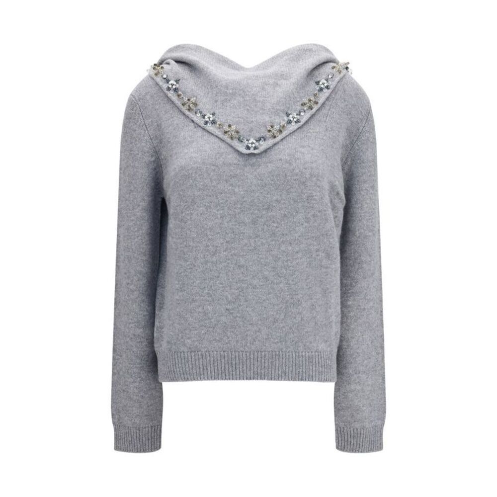 Prada Gray Cashmere Women's Sweatshirt